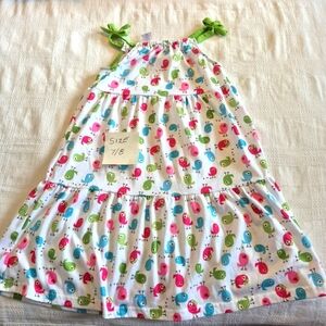 Gymboree girls size 7/8 or Medium multi colored bird design nightgown VGUC